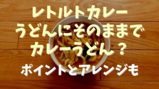 レトルトカレーをうどんにそのままかけたらカレーうどん？アレンジレシピも