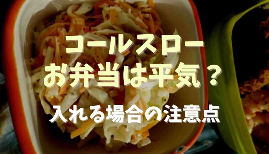 コールスローをお弁当に大丈夫？注意点を紹介