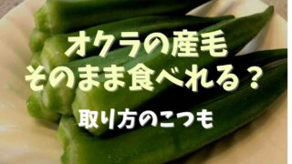 オクラの産毛はそのままでも食べれる？とれない時のとり方のコツも紹介