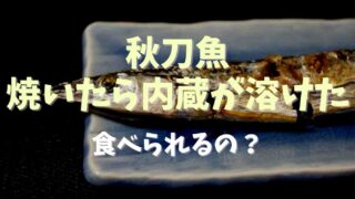 秋刀魚を焼いたら溶けたのは食べら秋刀魚を焼いたら溶けたのは食べられる？れる？