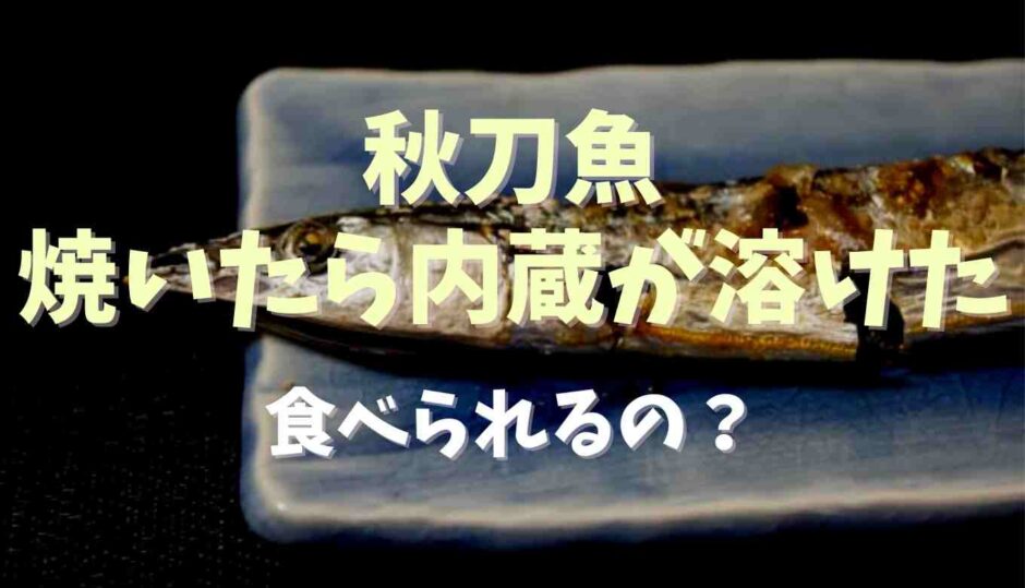 秋刀魚を焼いたら溶けたのは食べら秋刀魚を焼いたら溶けたのは食べられる？れる？