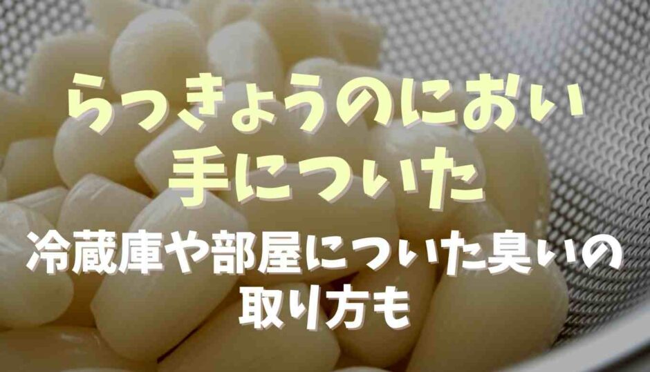 らっきょうの匂いが手についた！冷蔵庫や部屋についた時の取り方も