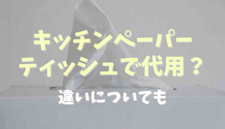 キッチンペーパーはティッシュで代用できる？