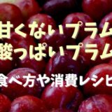 甘くないプラム酸っぱいプラムの食べ方や消費レシピ