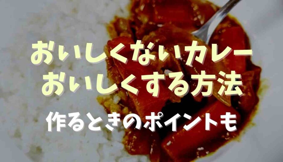 おいしくないカレーを美味しくする方法！作るときのポイントも