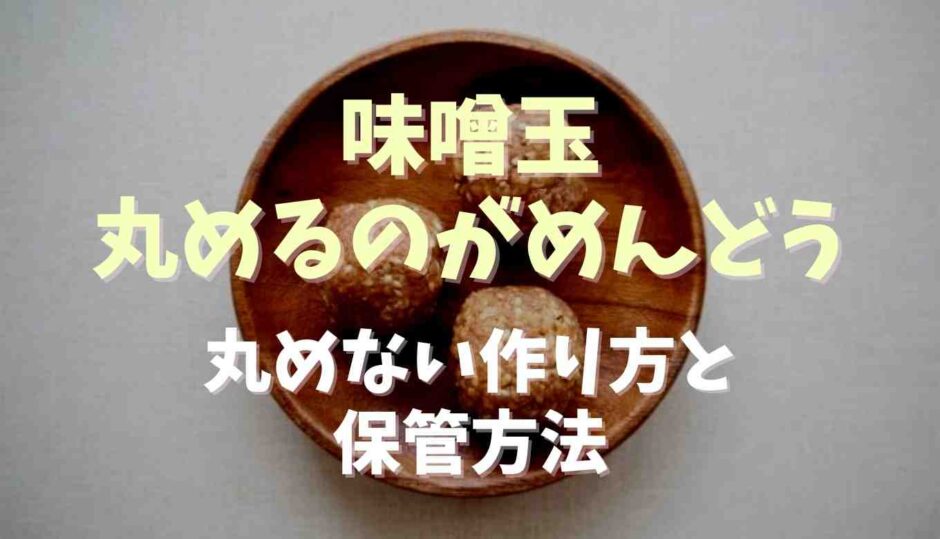 味噌玉作るのがめんどくさい！丸めないで作る方法と保存方法