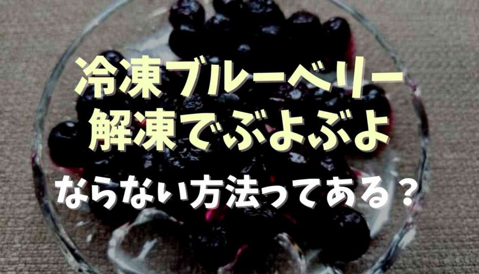 冷凍ブルーベリーはぶよぶよにならない解凍方法ってある？