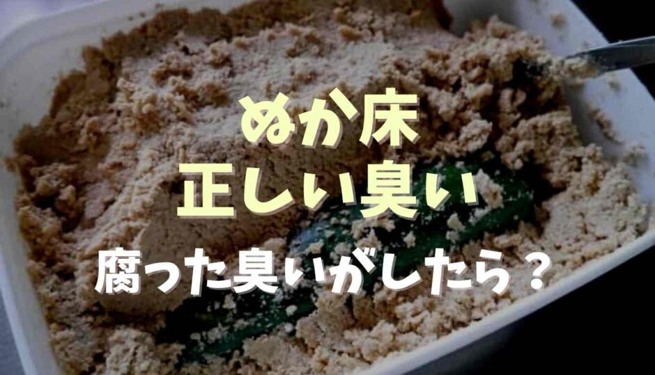 ぬか床の正しい臭いは？腐った臭いがしたときの対処法