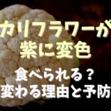 カリフラワーが紫に変色したのは食べられる？色が変わる理由と予防方法