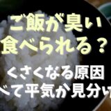 ご飯が臭いのは食べられる？臭くなる原因や食べて平気かの見分け方