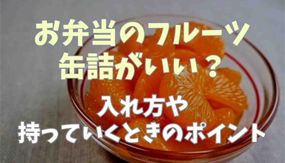 お弁当のフルーツは缶詰がいい？入れ方や持っていく時のポイント