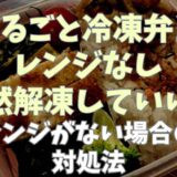 まるごと冷凍弁当はレンジなしで自然解凍で平気？職場や学校にレンジがない時の対処法