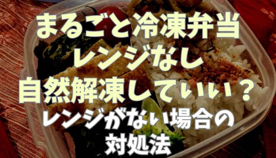 まるごと冷凍弁当レンジなしで自然解凍していい？対処法も