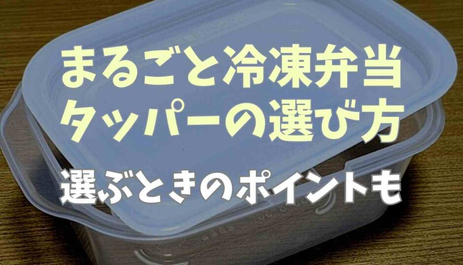 まるごと冷凍弁当タッパーの選び方！選ぶときのポイントも