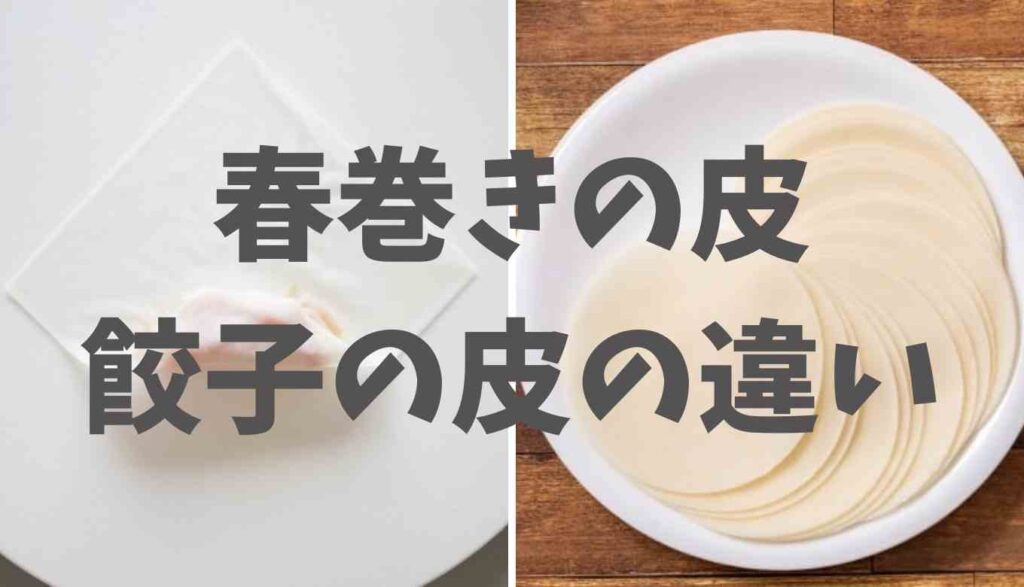 春巻きの皮餃子の皮砥の違い