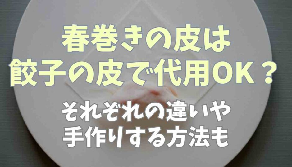 春巻きの皮は餃子の皮で代用OK？それぞれの違いや手作りする方法も