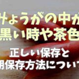 みょうがの黒い時や茶色なのは食べられる？正しい保存と長期保存についても