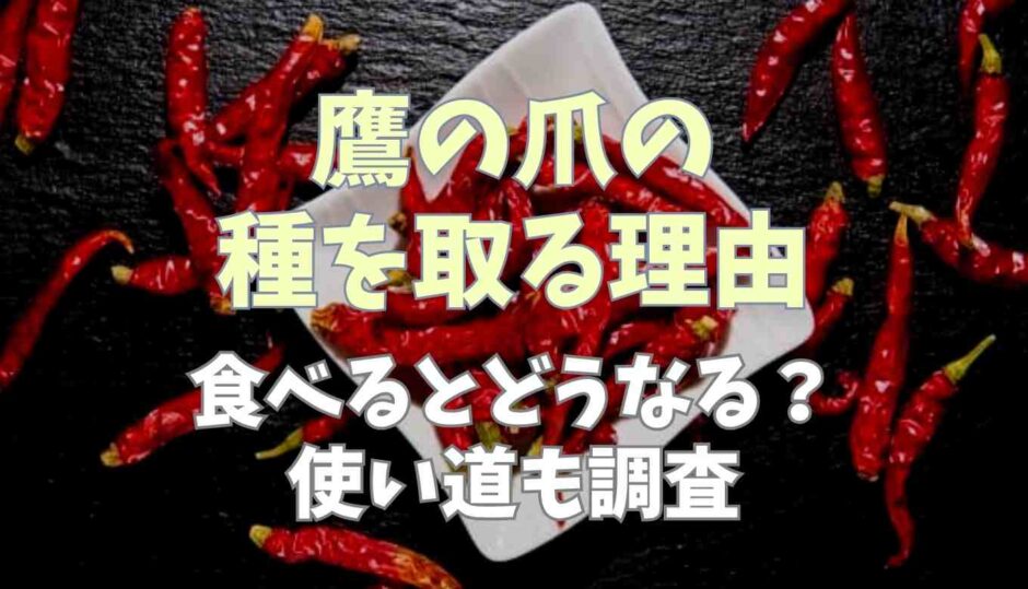 鷹の爪の種を取る理由