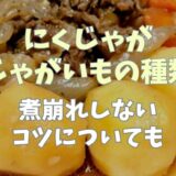 肉じゃがのじゃがいもの種類はどれがいい？特徴と煮崩れしないコツ