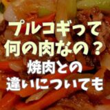 プルコギは何の肉なの？焼き肉との違いについても