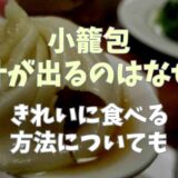 小籠包から肉汁が出るのはなぜ？きれいに食べる方法についても