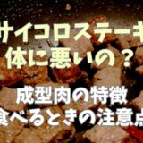 サイコロステーキは体に悪いの？成型肉の特徴と食べるときの注意点