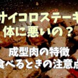 サイコロステーキは体に悪いの？成型肉の特徴と食べるときの注意点