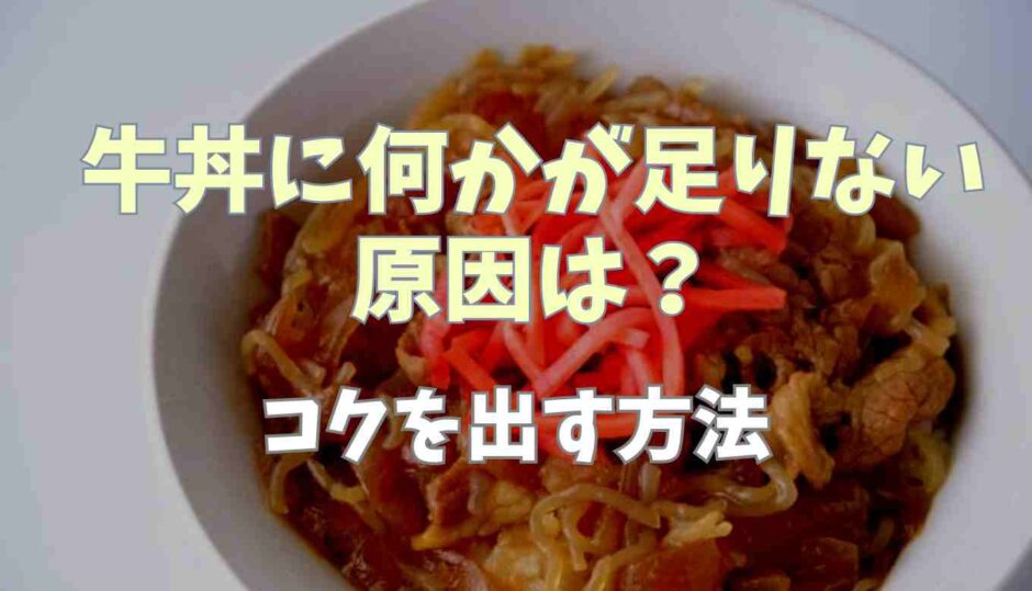 牛丼に何かが足りない原因は？